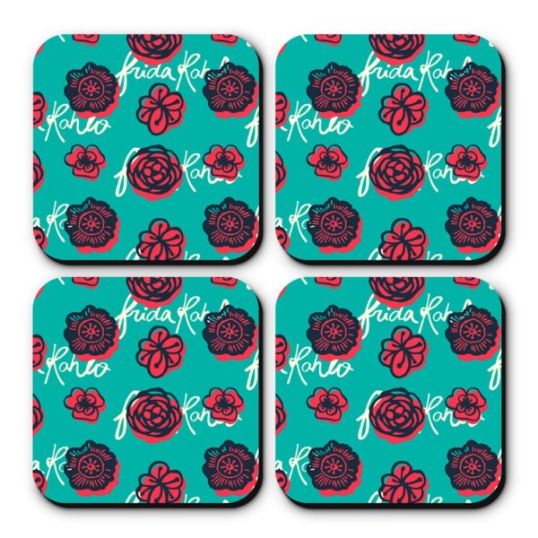 Porta Copos Floral Verde - Frida Kahlo