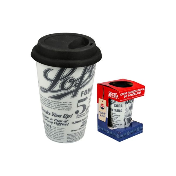 Copo Porcelana 300ml - Jornal