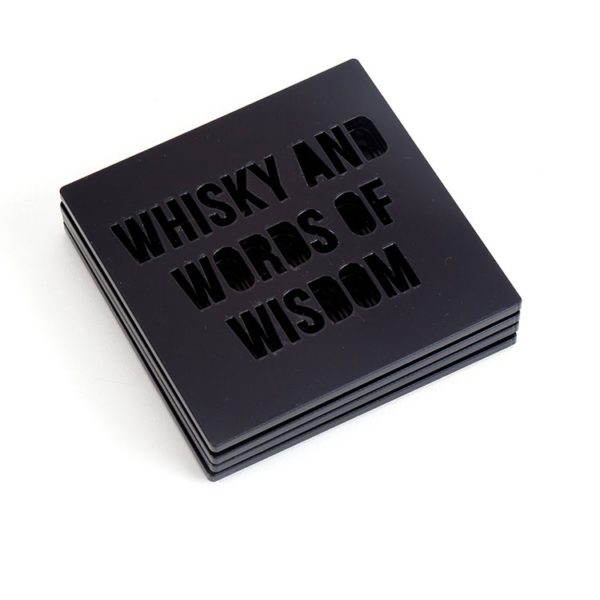 Porta Copos WHISKY AND WORDS OF WISDOM