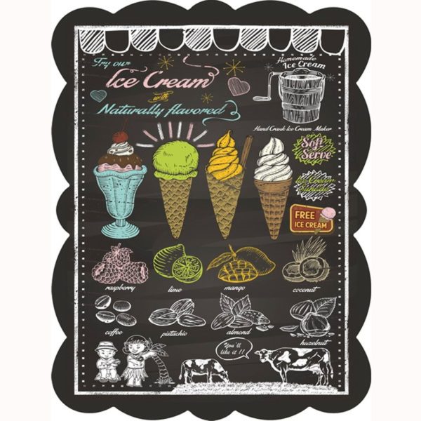 Placa de Metal Ice Cream Naturally
