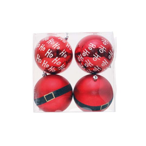 Bola Cinto Noel VRM 10cm - 4pcs