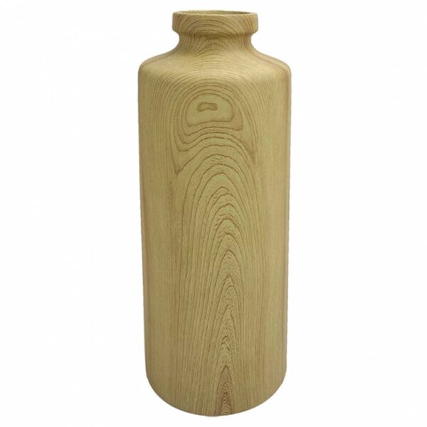Vaso em Cerâmica com Efeito de Madeira - 37,5cm