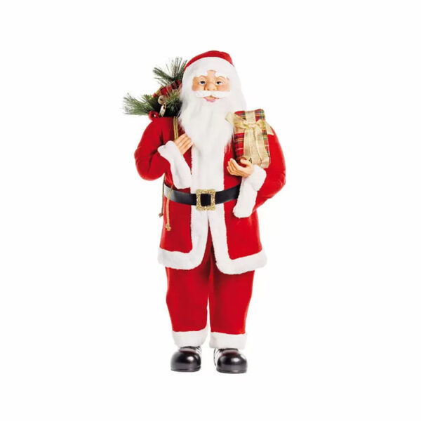 Papai Noel em Pé Segurando Presente