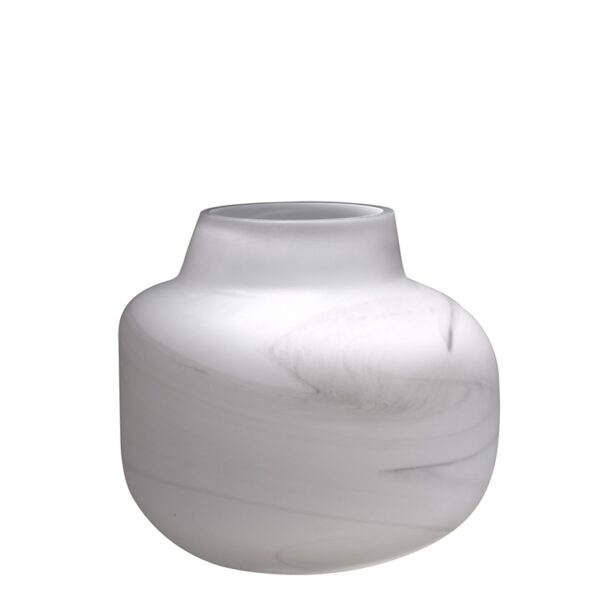 Vaso De Vidro Branco - 20Cm