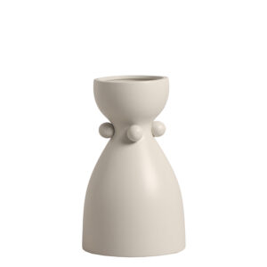 Vaso em Cerâmica Off White Fosco - 29,5cm