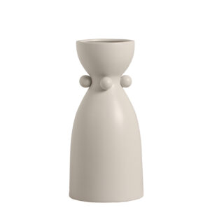 Vaso em Cerâmica Off White Fosco - 34,5cm
