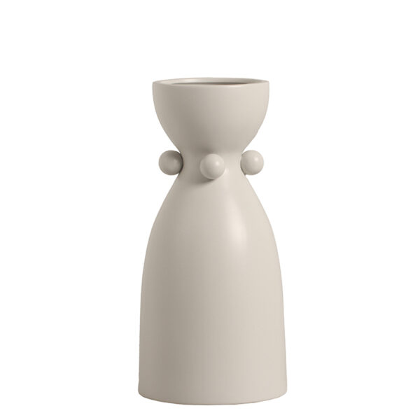 Vaso em Cerâmica Off White Fosco - 34,5cm