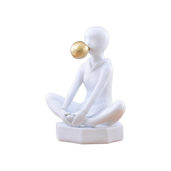 Escultura em Resina Bubble Boy Sentado - Imagem 3