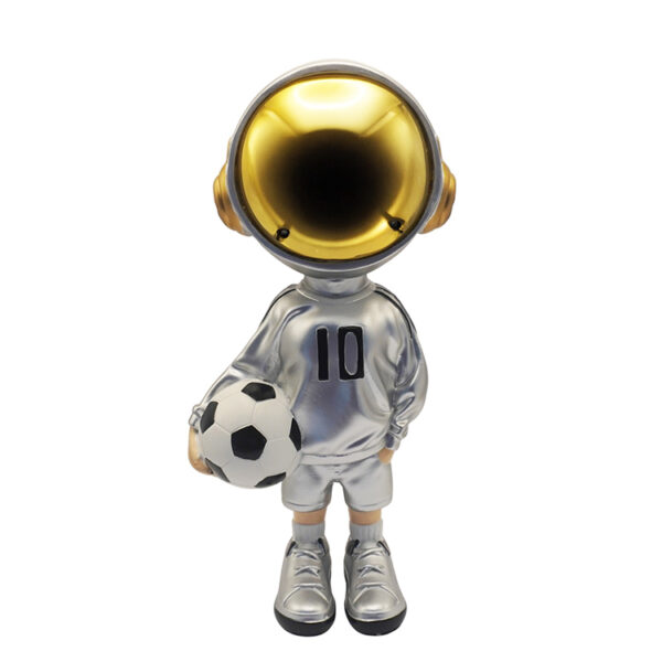 Escultura em Resina Astronauta Prata