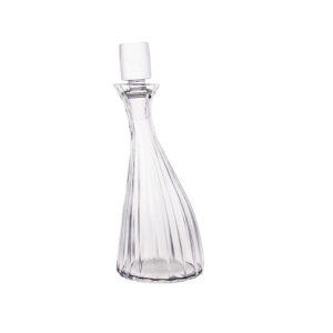 Garrafa de Vidro Transparente Canelado - 1000ml