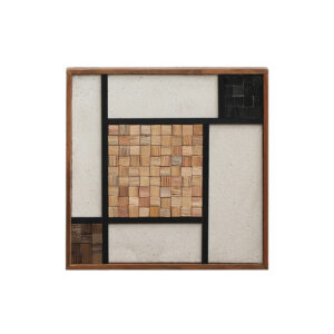Quadro com Textura em Madeira Natural - 40x40