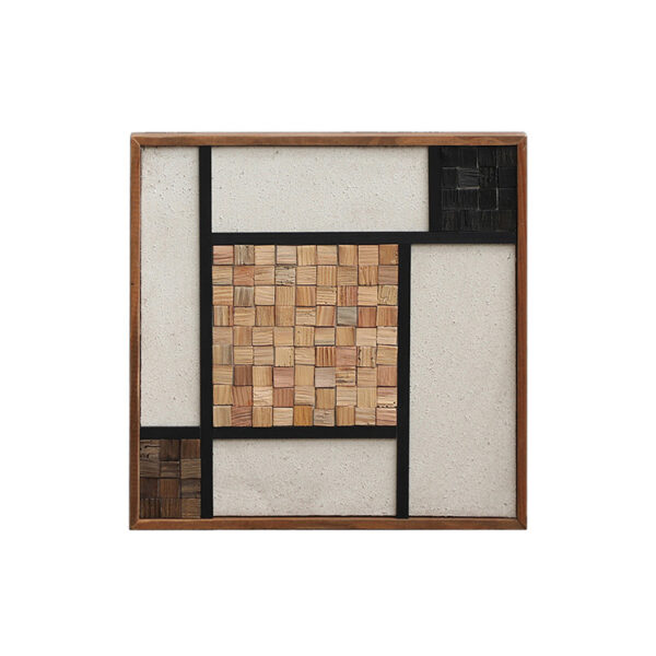 Quadro com Textura em Madeira Natural - 40x40