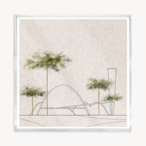 Quadro com Impressão em Canvas em Caixa Acrílica - 25x25