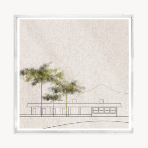 Quadro com Impressão em Canvas em Caixa Acrílica - 25x25