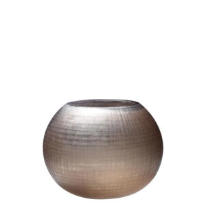 Vaso em Vidro com Textura Marrom - 18x22