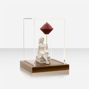 Caixa em Acrílico com Base em Madeira - Sonhadora