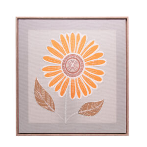 Quadro Decorativo Floriva Amarelo - 50x50