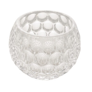 Porta Velas em Cristal Bolhas - 10x9