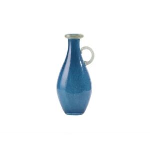 Vaso Decorativo em Vidro Azul Estilo Jarra - 34x16