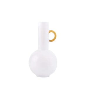 Vaso Decorativo em Vidro Branco Estilo Jarra - 36x18