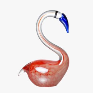 Escultura de Vidro Flamingo