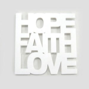 Porta-copos Hope Faith Love