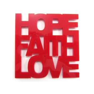 Porta-copos Hope Faith Love