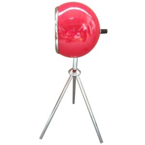 Luminária de Mesa com Tripé Vermelha Brilhante