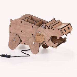 Luminária Articulada Hipopótamo Madeirado
