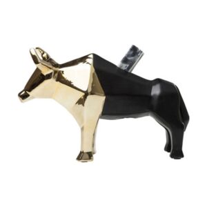 Cofre Touro Dourado Com Preto