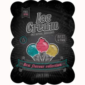 Placa De Metal Ice Cream