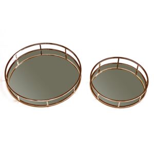 Bandeja Redonda em Metal - 2pcs