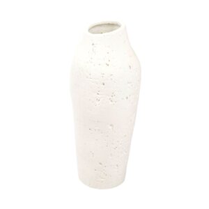 Vaso em Cerâmica Branca - 26x7