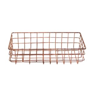 Cesta Em Ferro Cobre Retangular - G