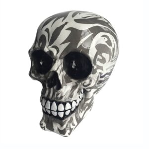 Caveira Resina Ghosts Tattoo Branca/Bege