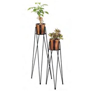 Vaso Metal/Plástico Geo Forms Chão Cobre.