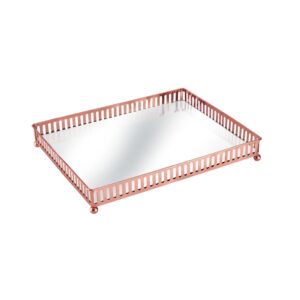 Bandeja em Metal com Espelho Cobre