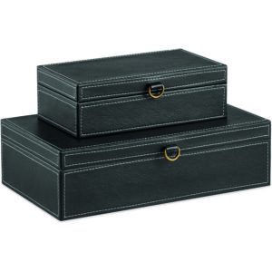 Caixa em Poliuretano Preta - 2pcs