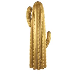 Cacto em Cerâmica Dourado 32,5cm