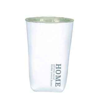 Vaso Branco em Cimento - 24cm
