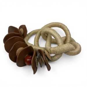 Colar Decorativo em Sisal Cru e Cerâmica
