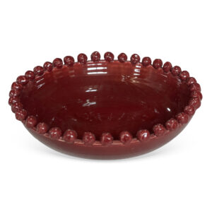 Centro de Mesa em Cerâmica Esferas Bordô - 41cm