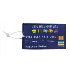 Tag Bag Cartão De Crédito Azul