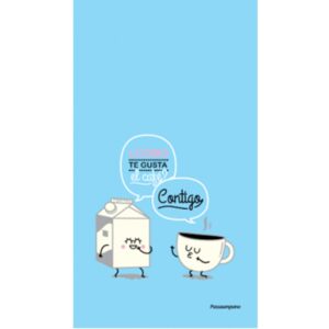 Pano De Prato Café Com Leite Azul