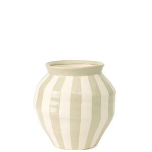 Vaso em Cerâmica com Listras - 24x23