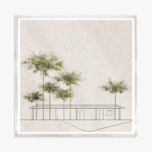 Quadro com Impressão em Canvas em Caixa Acrílica - 25x25