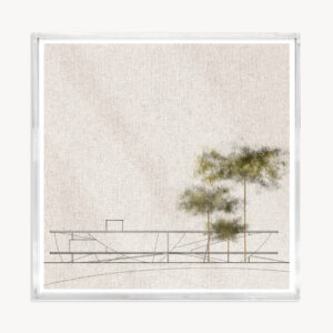 Quadro com Impressão em Canvas em Caixa Acrílica - 25x25