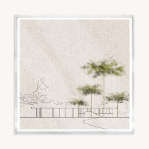 Quadro com Impressão em Canvas em Caixa Acrílica - 25x25
