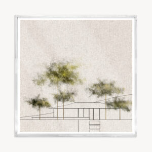 Quadro com Impressão em Canvas em Caixa Acrílica - 25x25