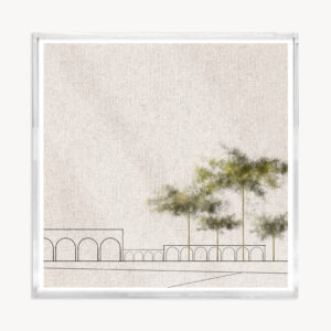 Quadro com Impressão em Canvas em Caixa Acrílica - 25x25